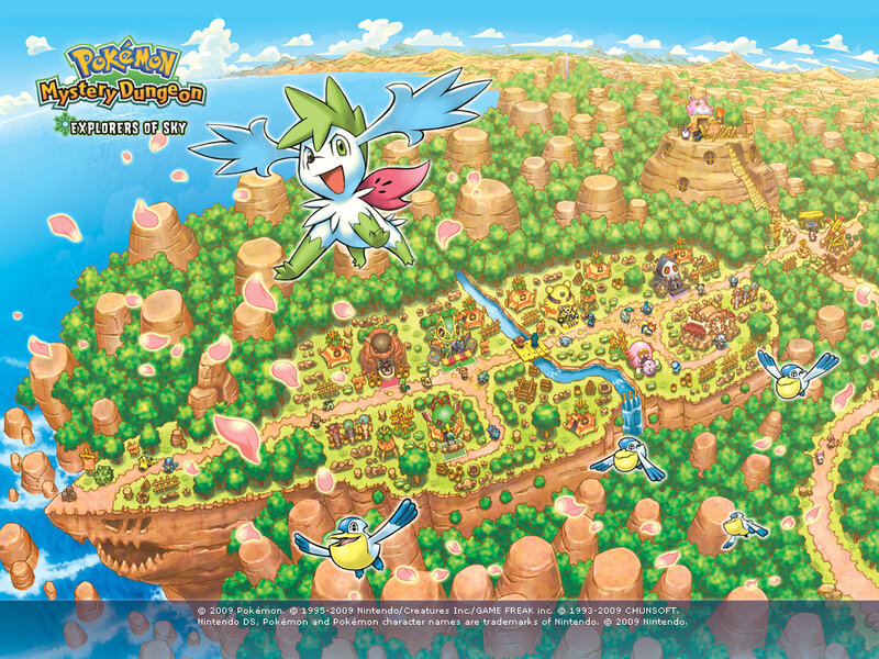 Flying Pokémon over Island