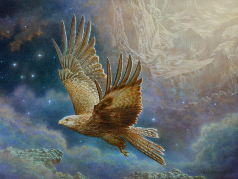 Flying Red Kite — Brown