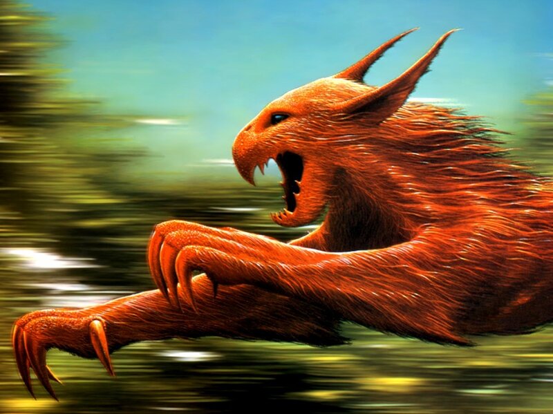 flying red monster