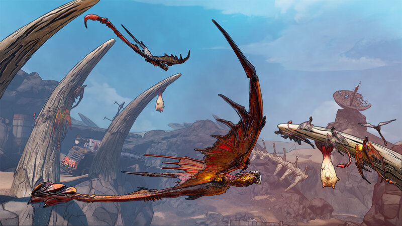 Flying Reptiles in Desert