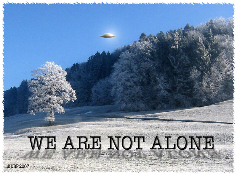 Flying Saucer over Snow — Blue