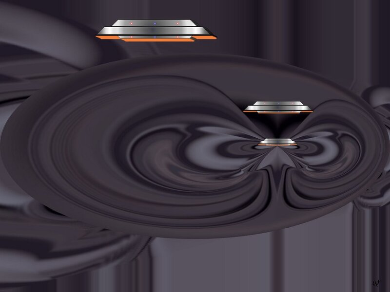 Flying Saucers in Space — Gray