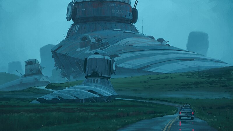 Flying Saucers on Grass