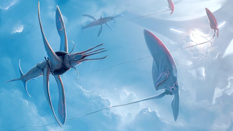 Flying Sea Creatures — Blue