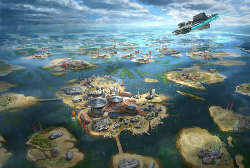 Flying Ship over Islands