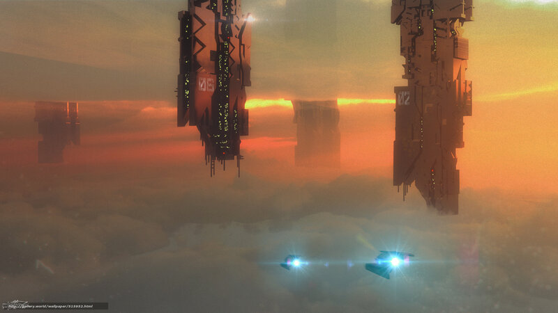 Flying Ships in Clouds