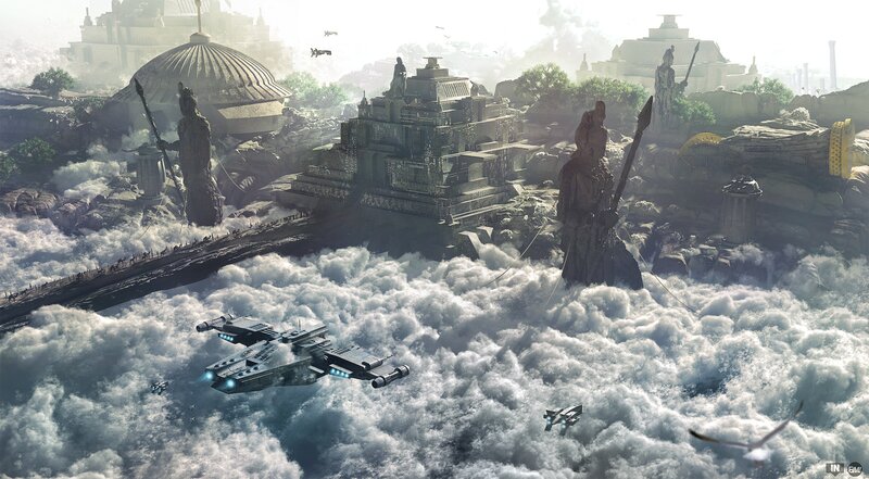 Flying Ships over Clouds — Gray