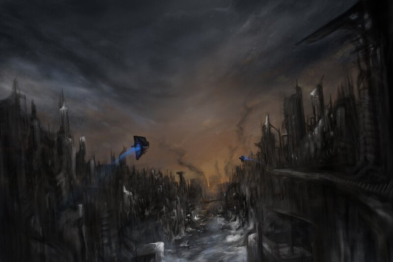 Flying Ships over Ruins