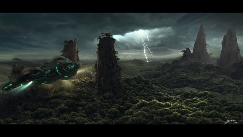 Flying Spacecraft — Green