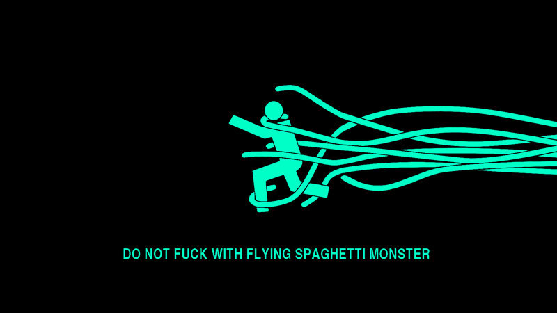 Flying Spaghetti Monster warning