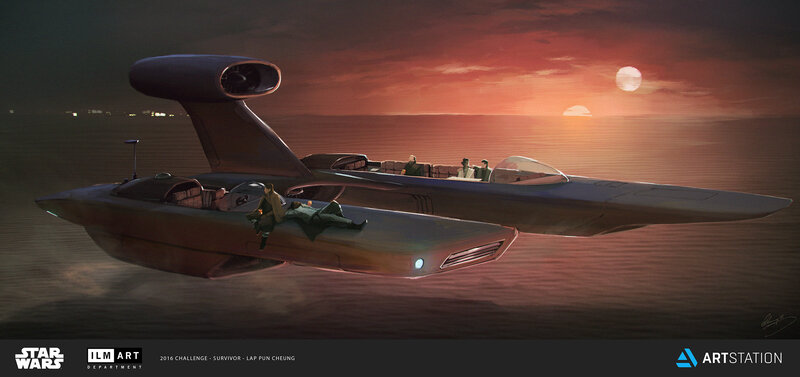 Flying Speeder on Water