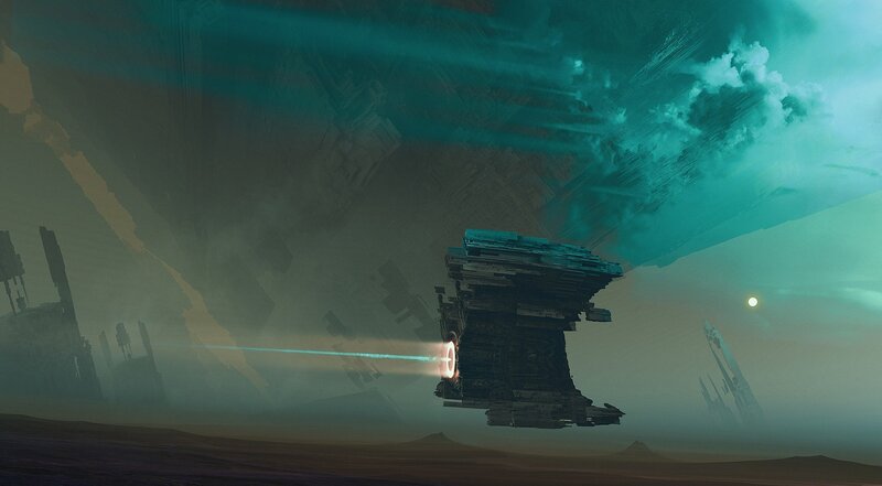 Flying Structure in Desert