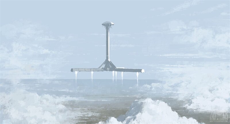 Flying Structure over Ocean