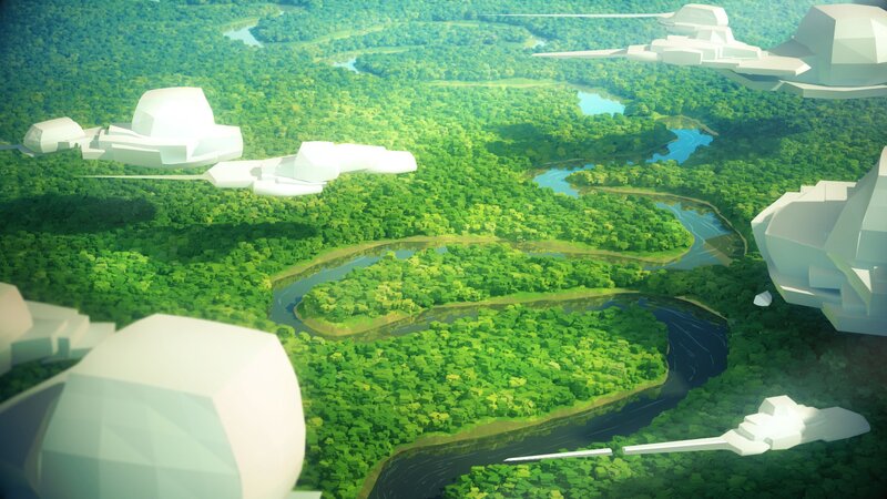 Flying Structures over Forest