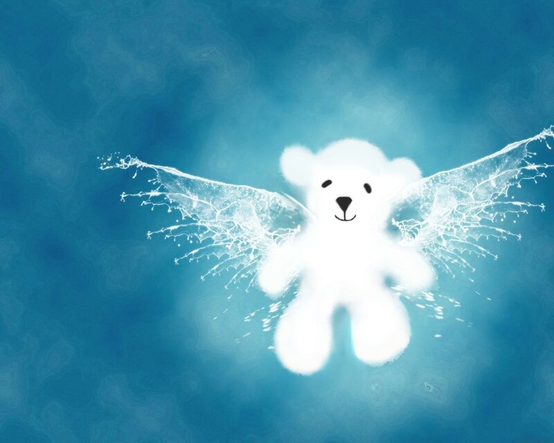 flying teddy bear with wings