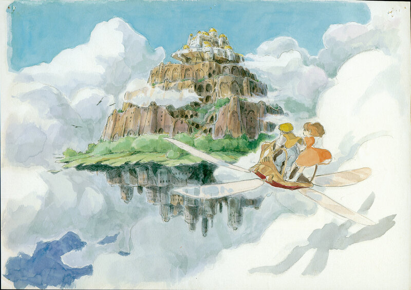 Flying to a floating castle