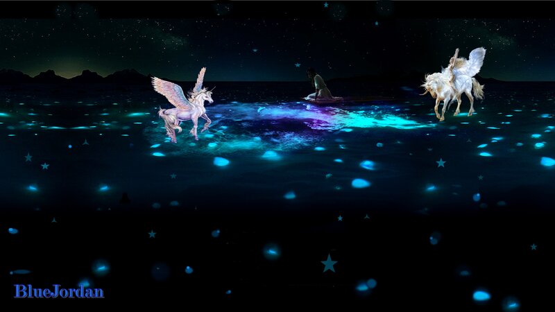 Flying Unicorns in Water