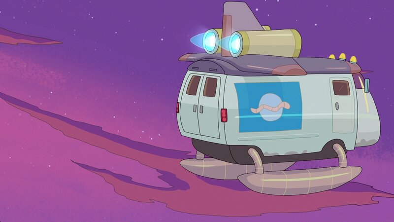 Flying Van on Alien Planet