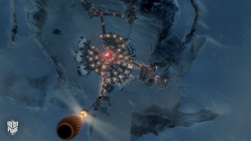 Flying Vehicle Approaching Settlement