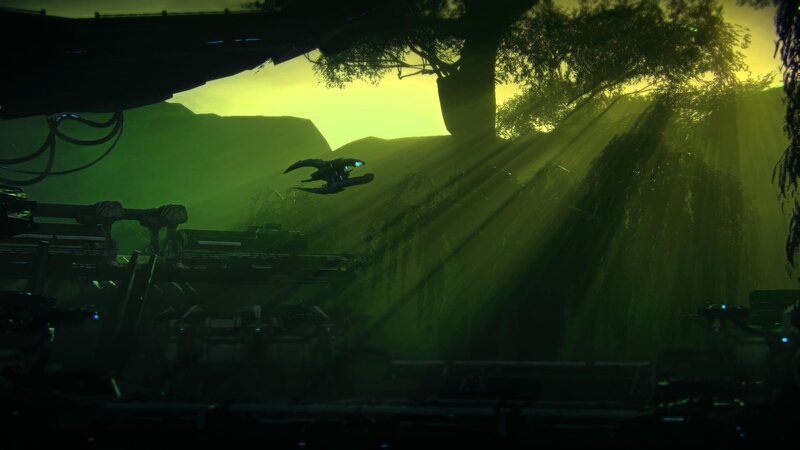 Flying Vehicle in Forest
