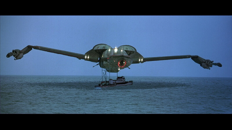 flying vehicle over ocean