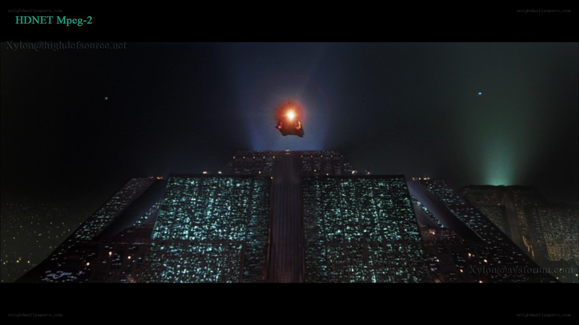 flying vehicle over pyramid