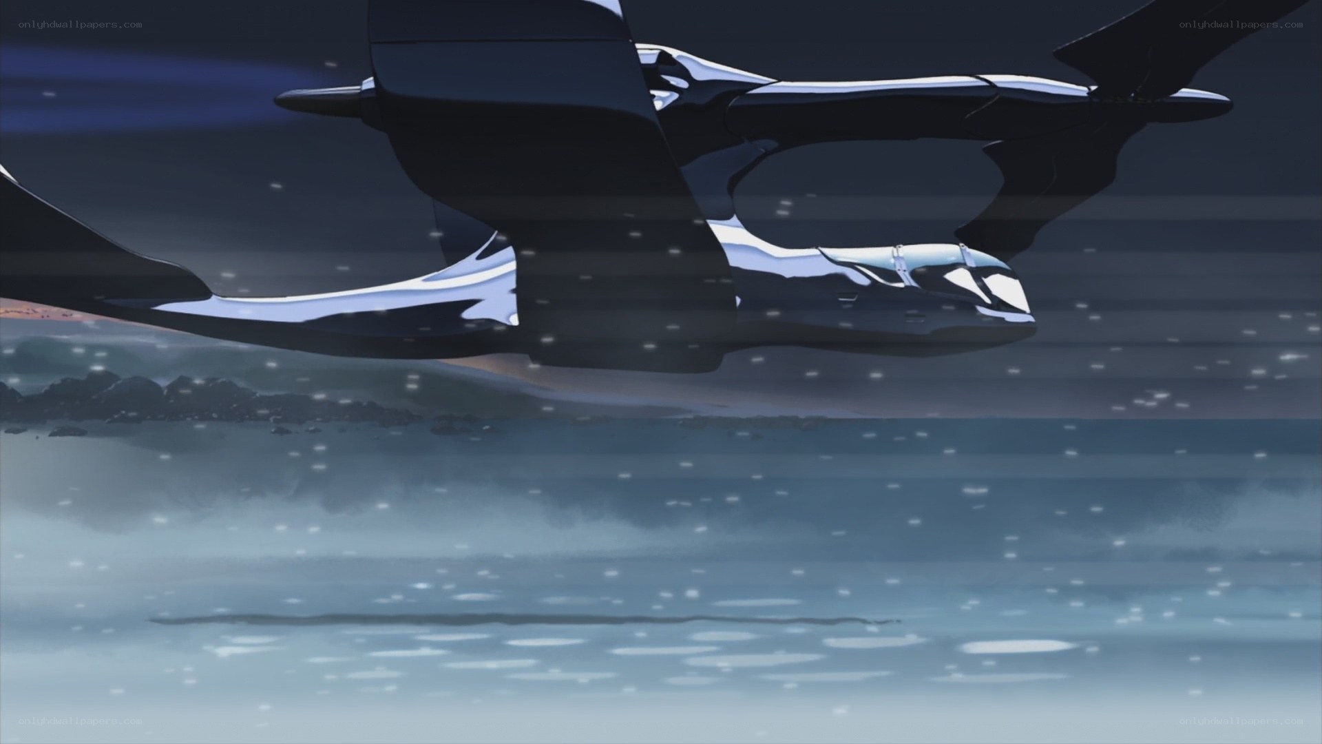 flying vehicle over water