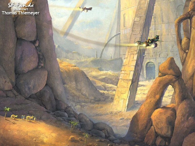 Flying Vehicles in Canyon