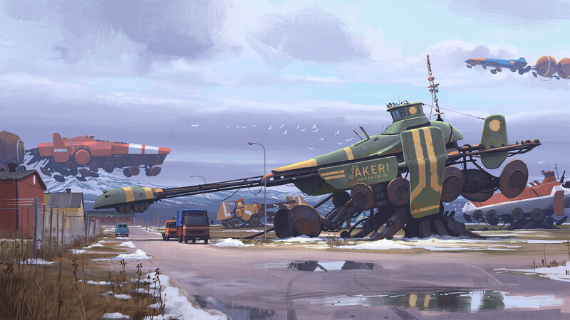 Flying Vehicles in Snow