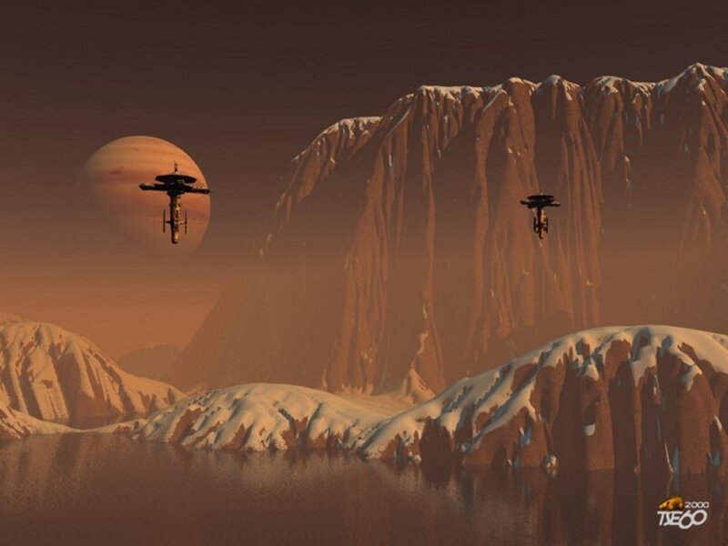 Flying Vehicles over Alien Planet