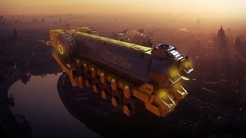 Flying Waste Management Ship
