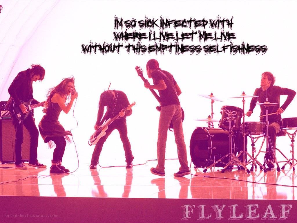 Flyleaf band performing live