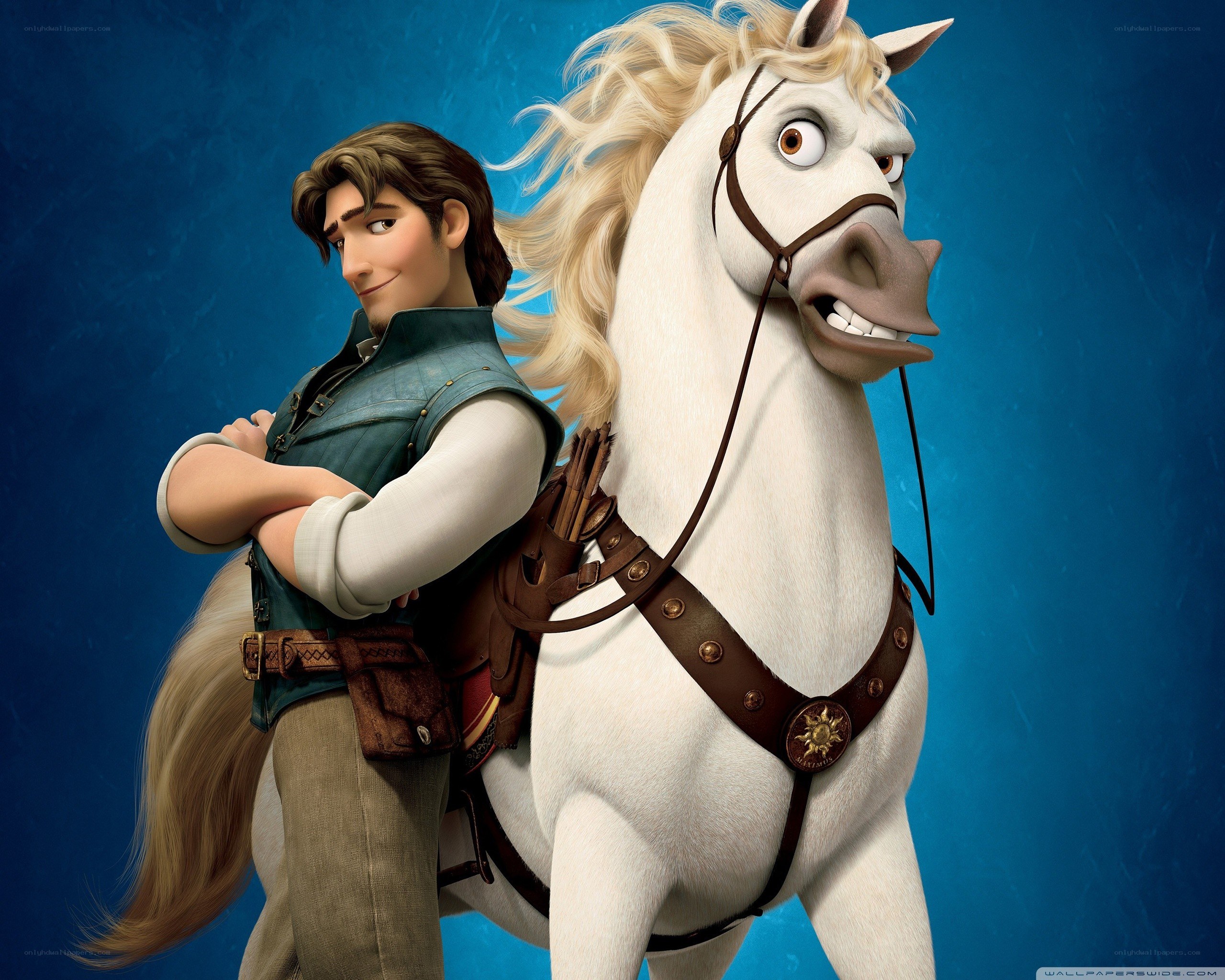 Flynn Rider and Maximus