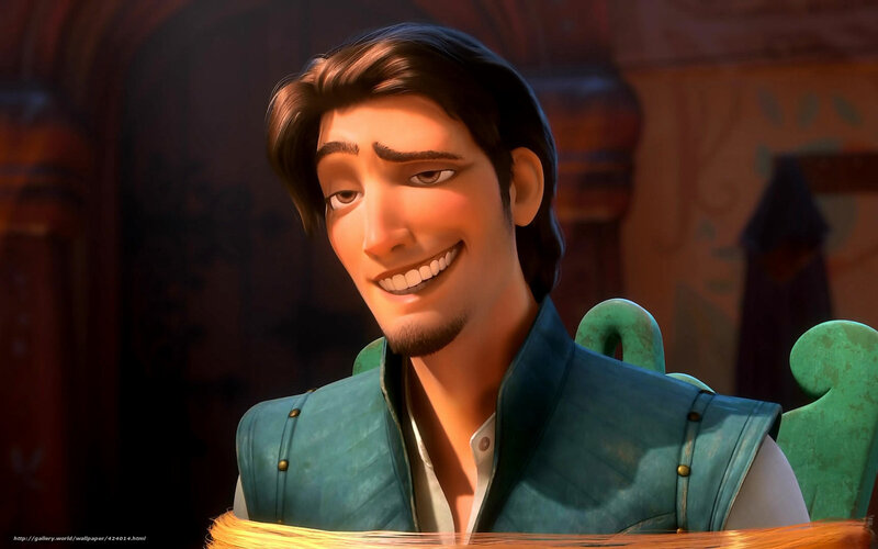 Flynn Rider smiling