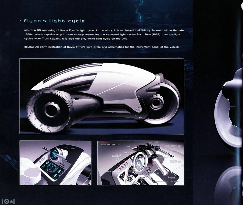 Flynn's light cycle concept art