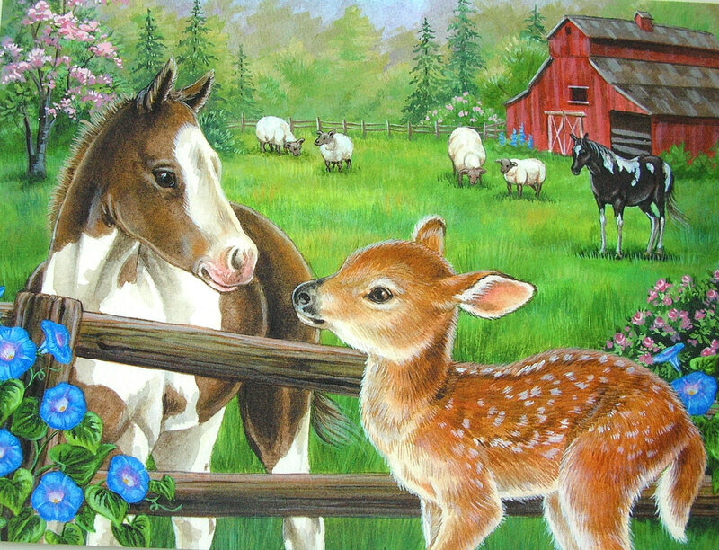 Foal and Fawn — Green