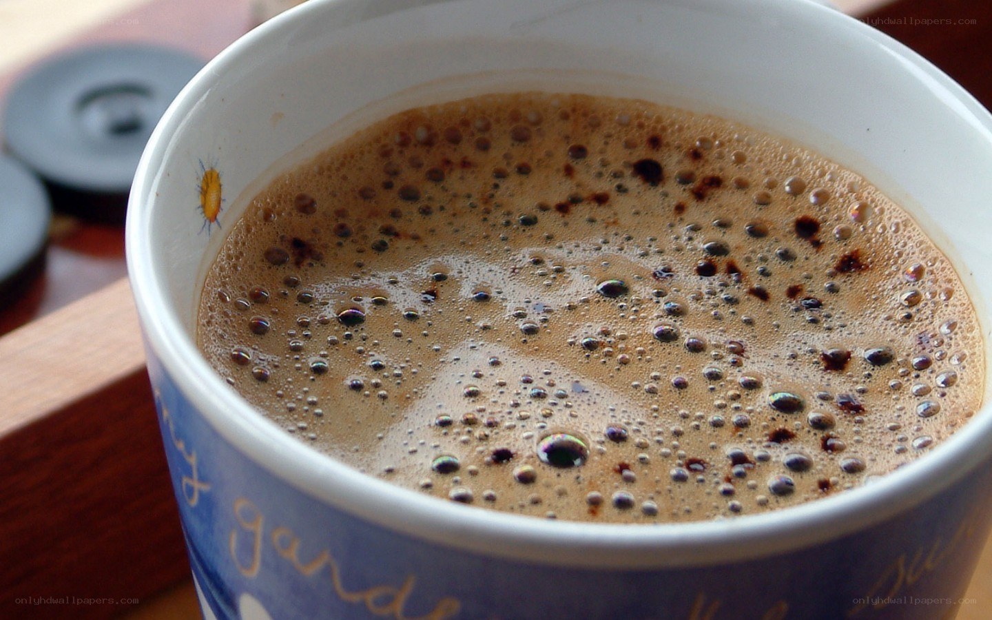foamy coffee in a mug