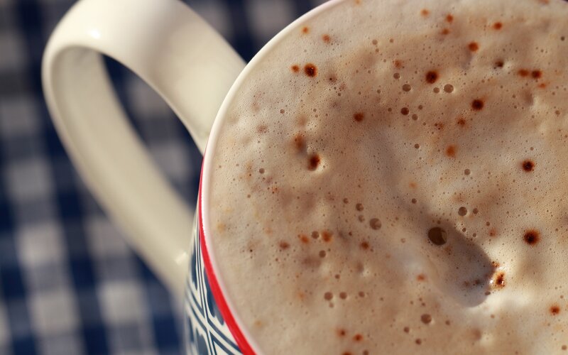 Foamy Coffee in Mug