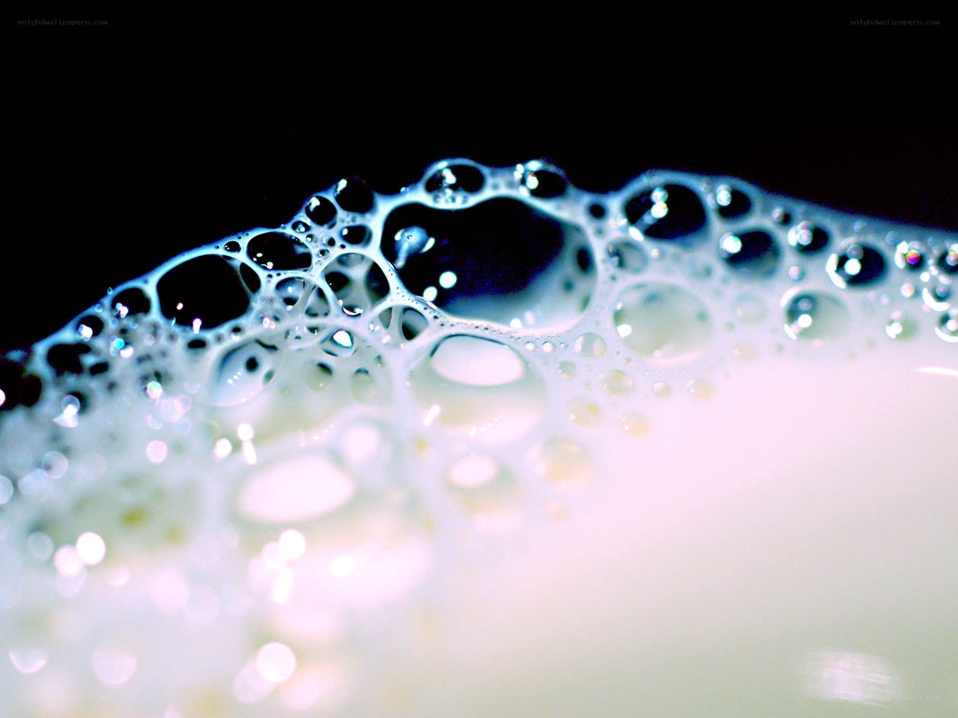 foamy liquid surface
