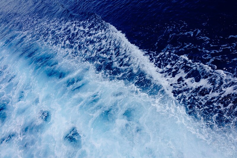 Foamy Ocean Wake
