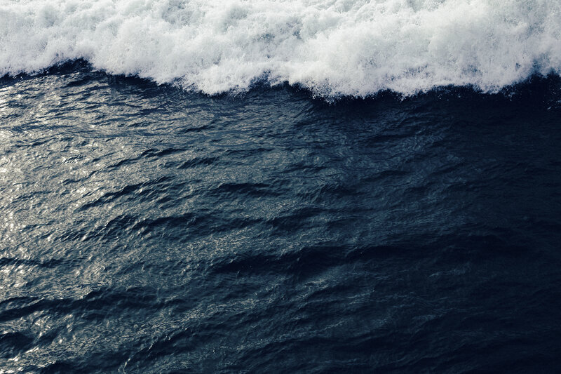 Foamy Ocean Wave — Blue