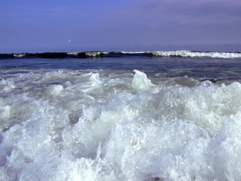 Foamy Ocean Waves — Blue
