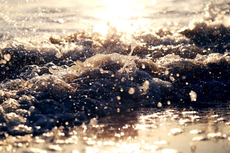 Foamy Ocean Waves — Gold