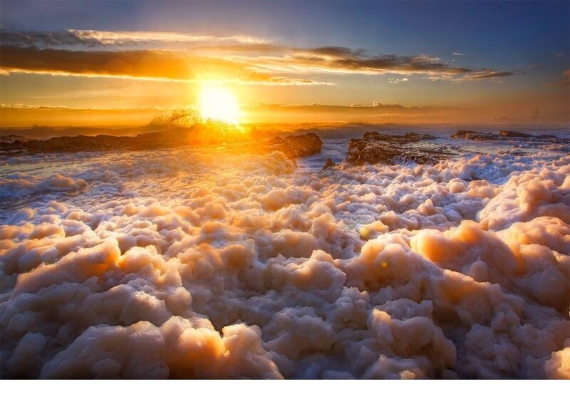 Foamy Ocean Waves — Orange