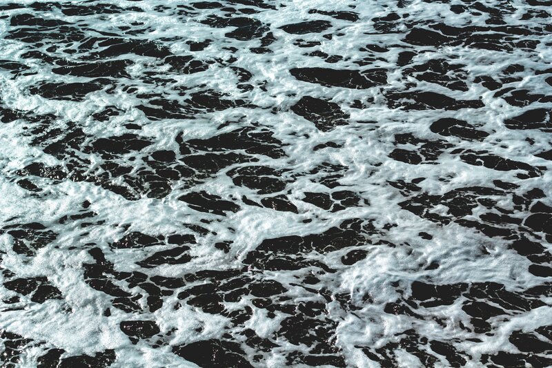 foamy ocean waves