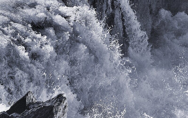 Foamy Waterfall Splash