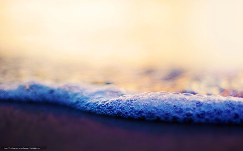 Foamy Wave at Sunset — Blue