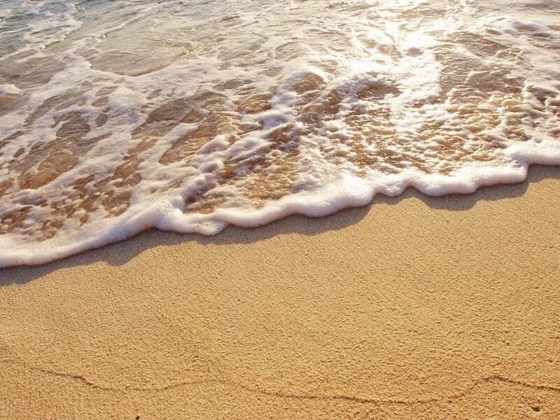 Foamy Wave on Sand — Beige