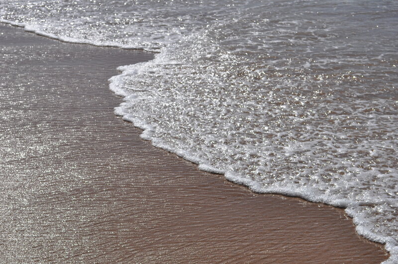 Foamy Wave on Sand — Brown
