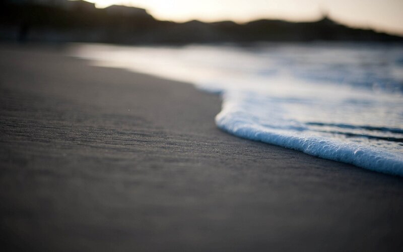 Foamy Wave on Sand — Gray